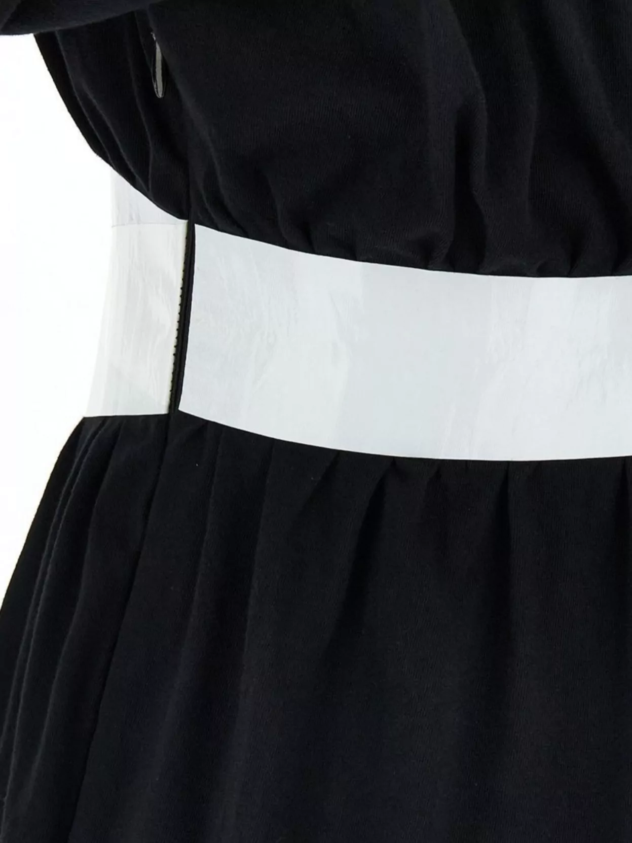 Mm6 Maison Margiela Belted Crew Neck Dress With Elastic Waistband
