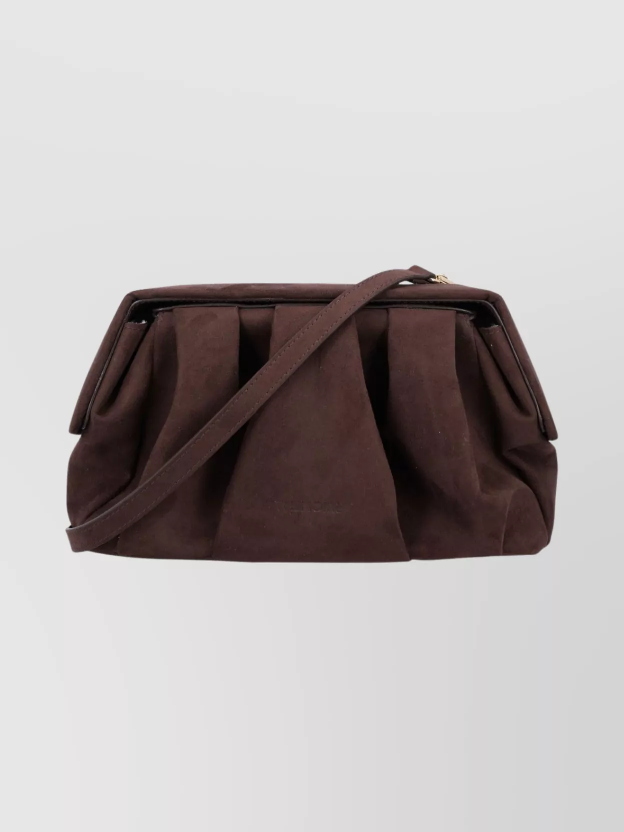 Themoirè Eco Suede Pleated Clutch Bag