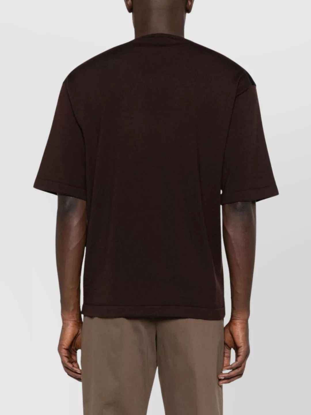 Lanvin Two-Tone Crew Neck Short Sleeve Top