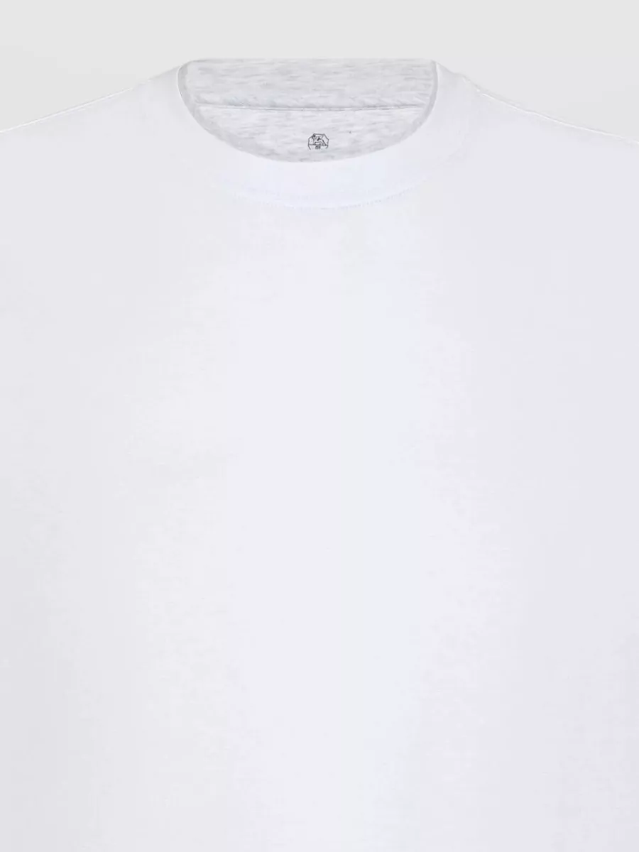 Brunello Cucinelli Cotton Jersey Double Layer Crew Neck T-Shirt