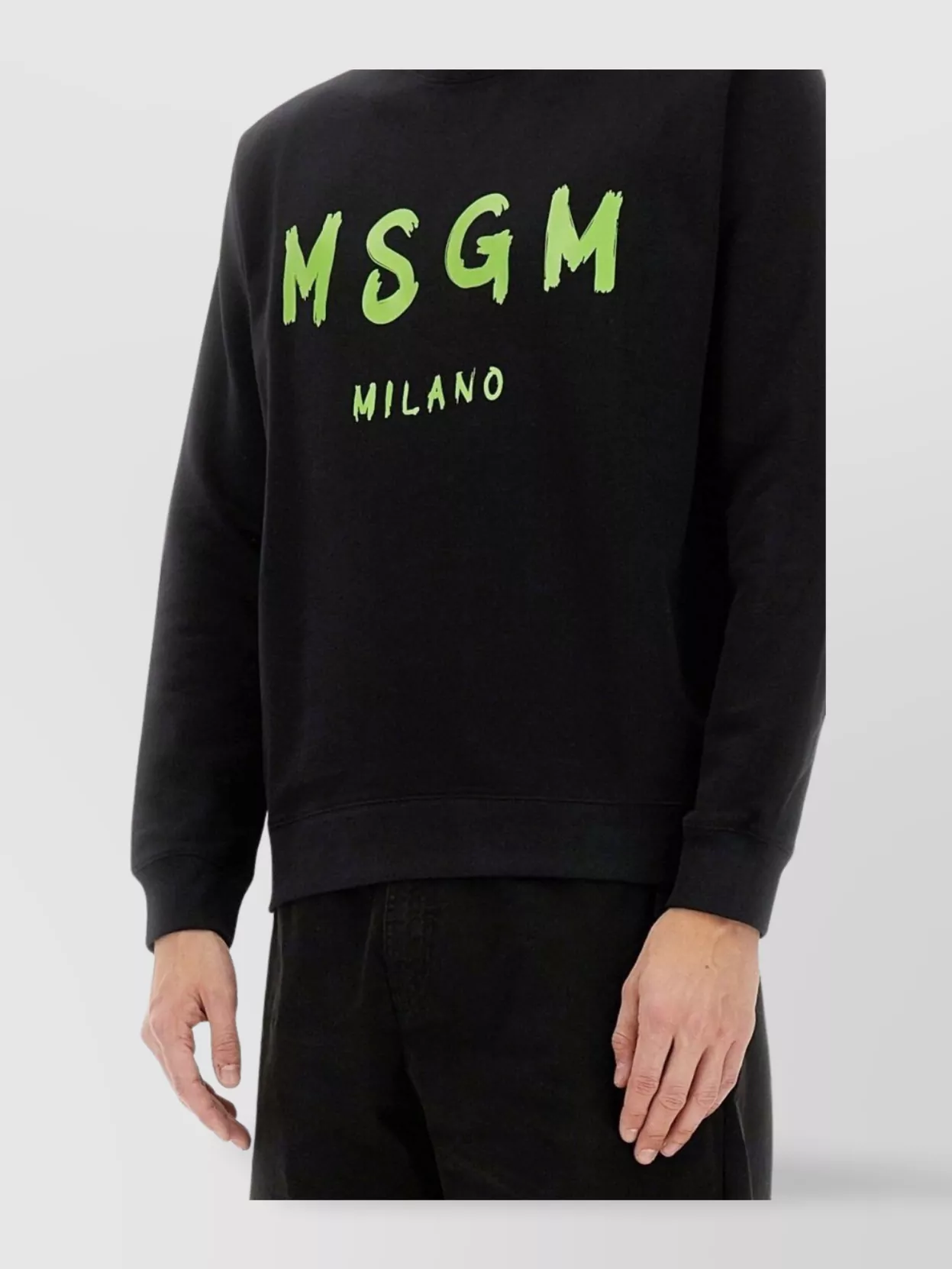 Msgm Crew Neck Cotton Sweatshirt