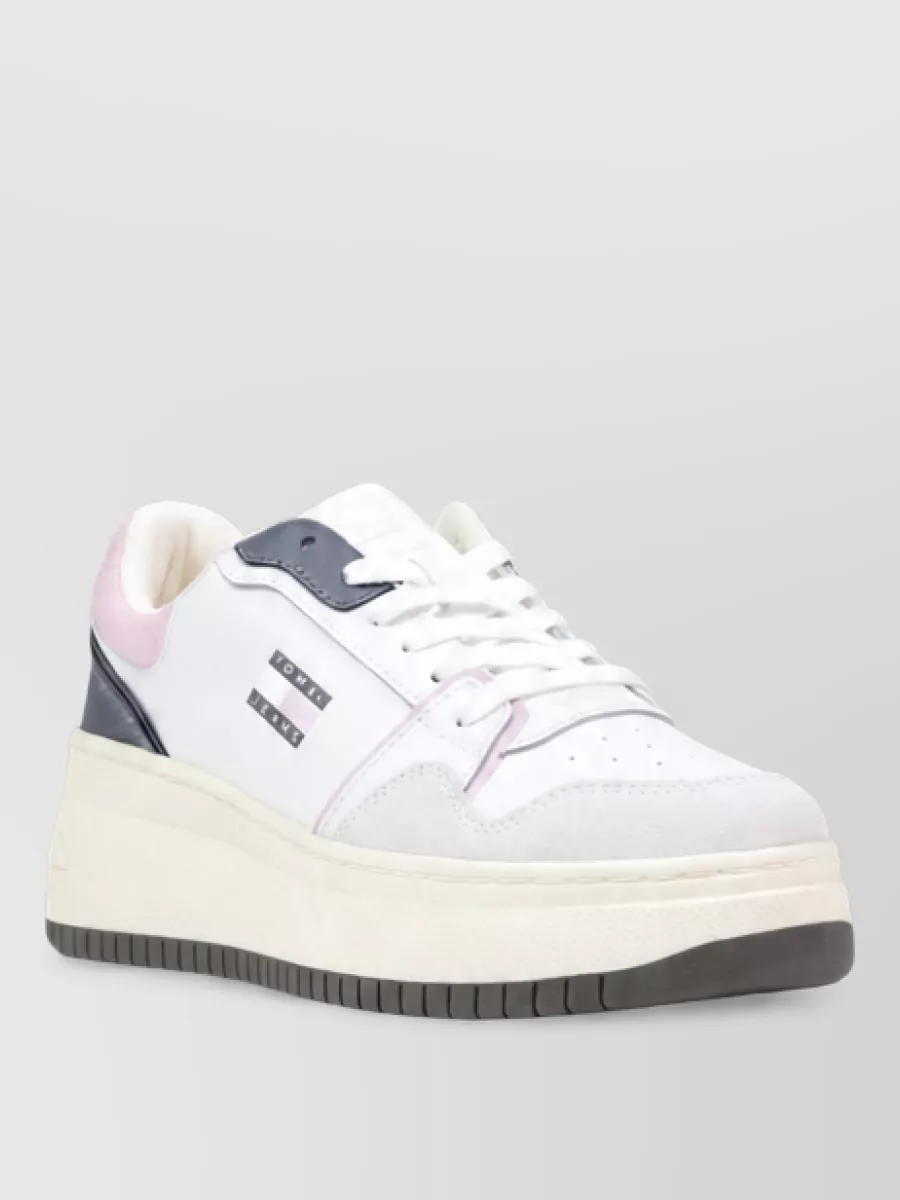 Tommy Hilfiger suede leather platform sneakers