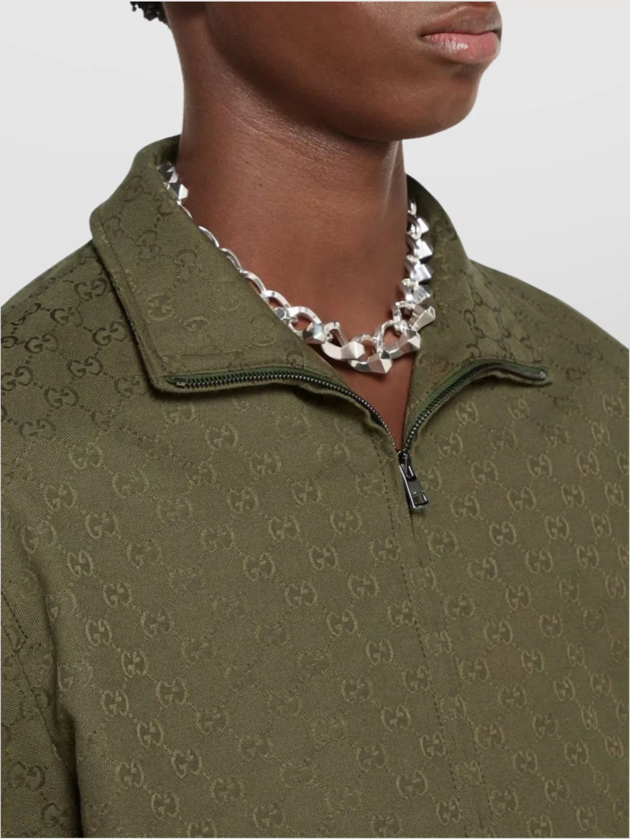 Gucci Gg Fabric Bomber Jacket