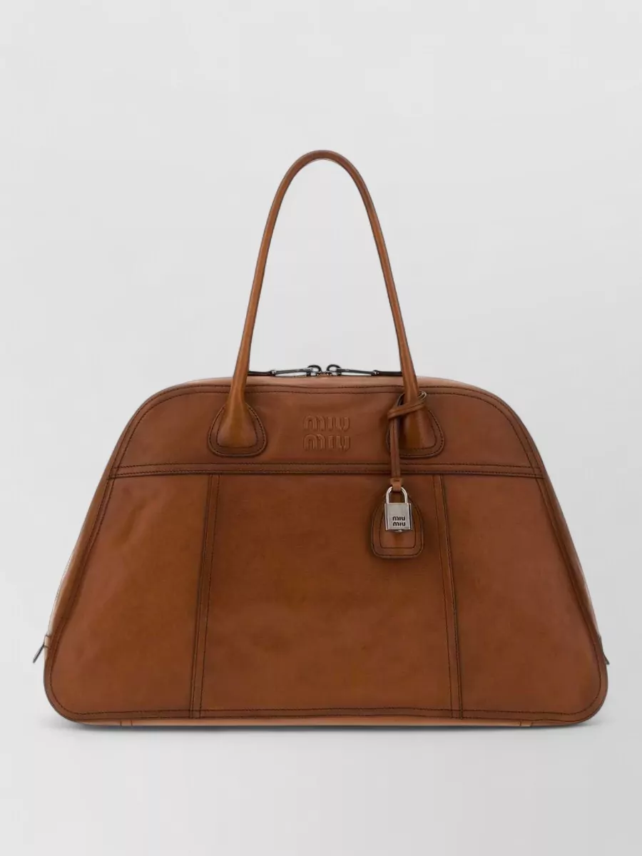 Miu Miu calf leather luggage bag