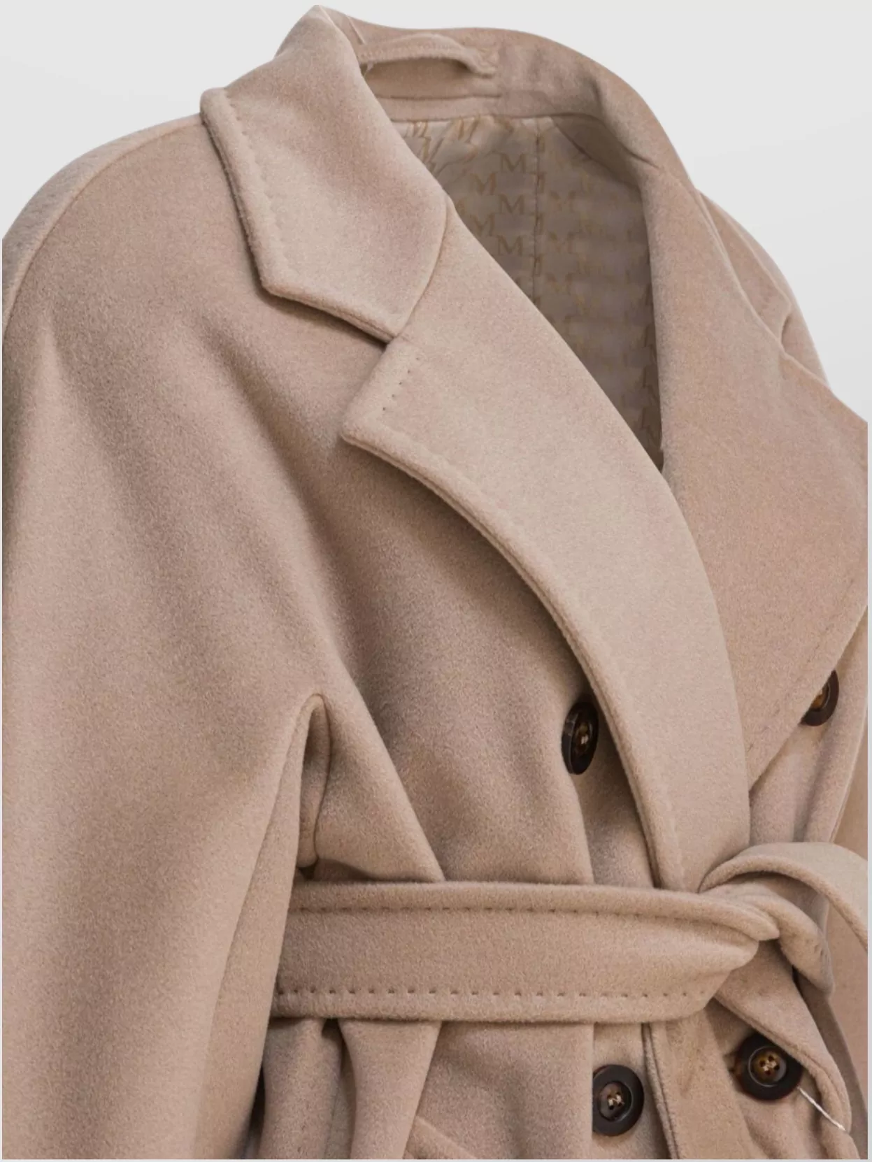 Max Mara Relaxed Fit Wool-cashmere Coat With Kimono Sleeves In Neutral