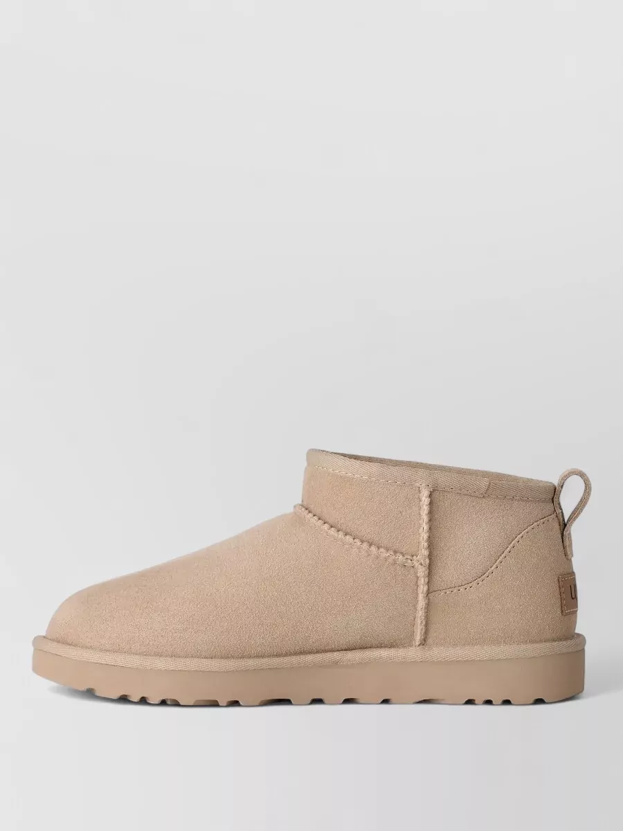 Ugg Leather Shearling-Lined Slippers