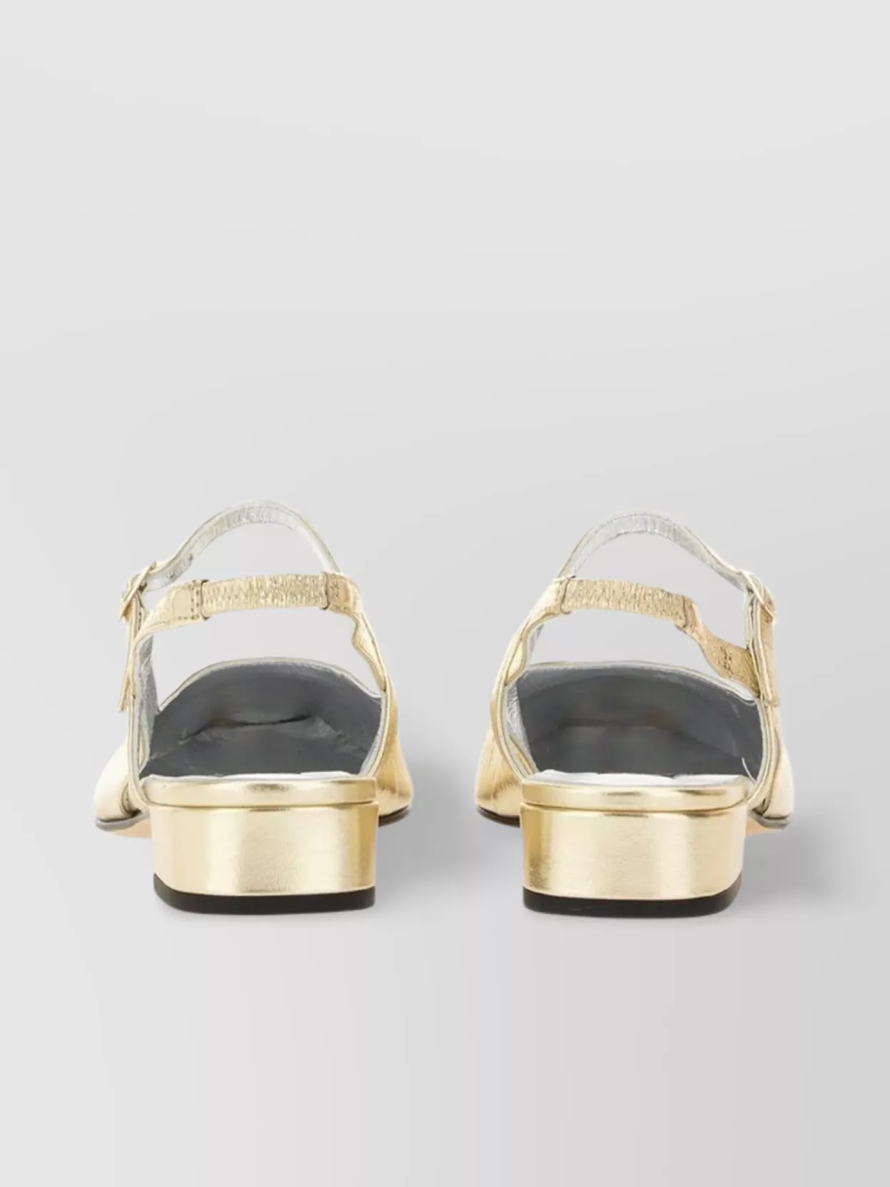 Carel Paris Square Toe Metallic Finish Sling Back Ballerina Shoes