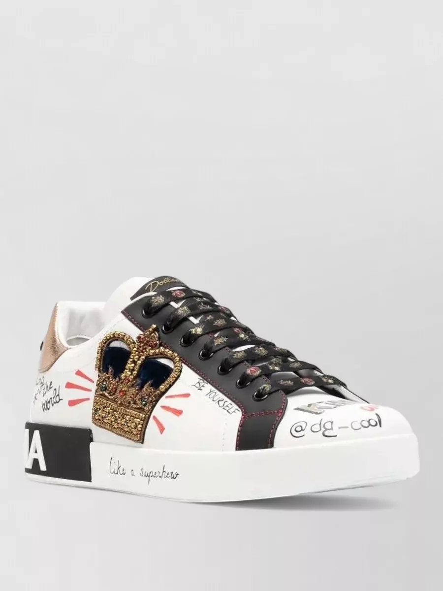 Dolce&Gabbana Leather Low-Top Sneakers
