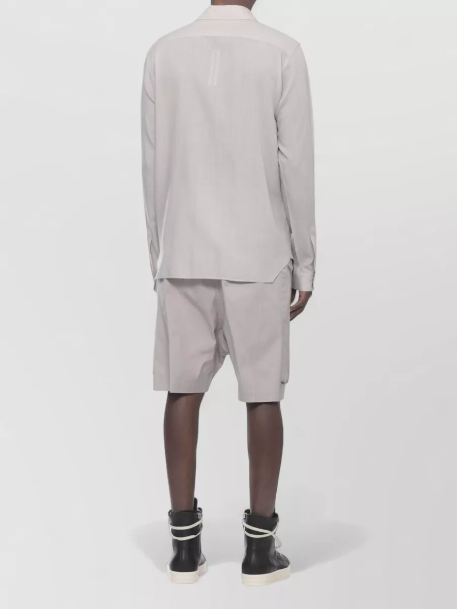 Rick Owens Wool Long-Sleeve Shirt