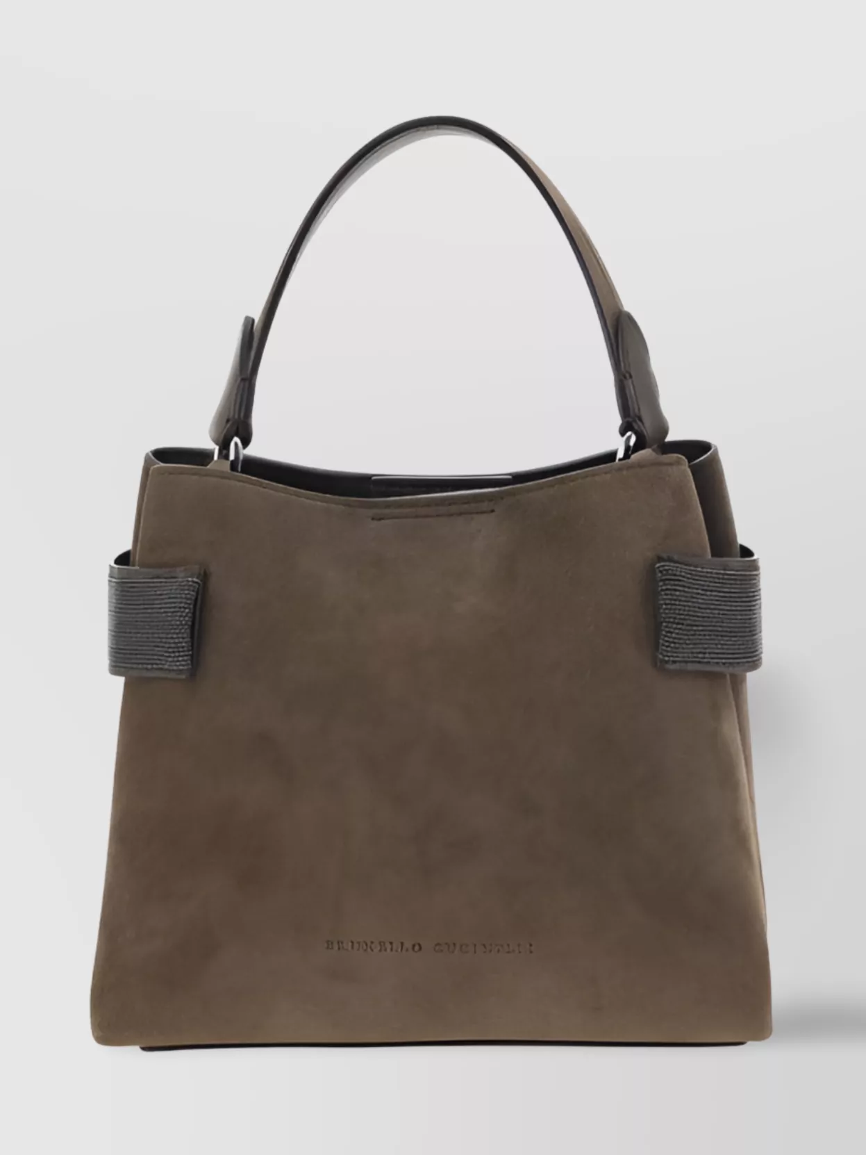 Brunello Cucinelli Suede Top Handle Shoulder Bag