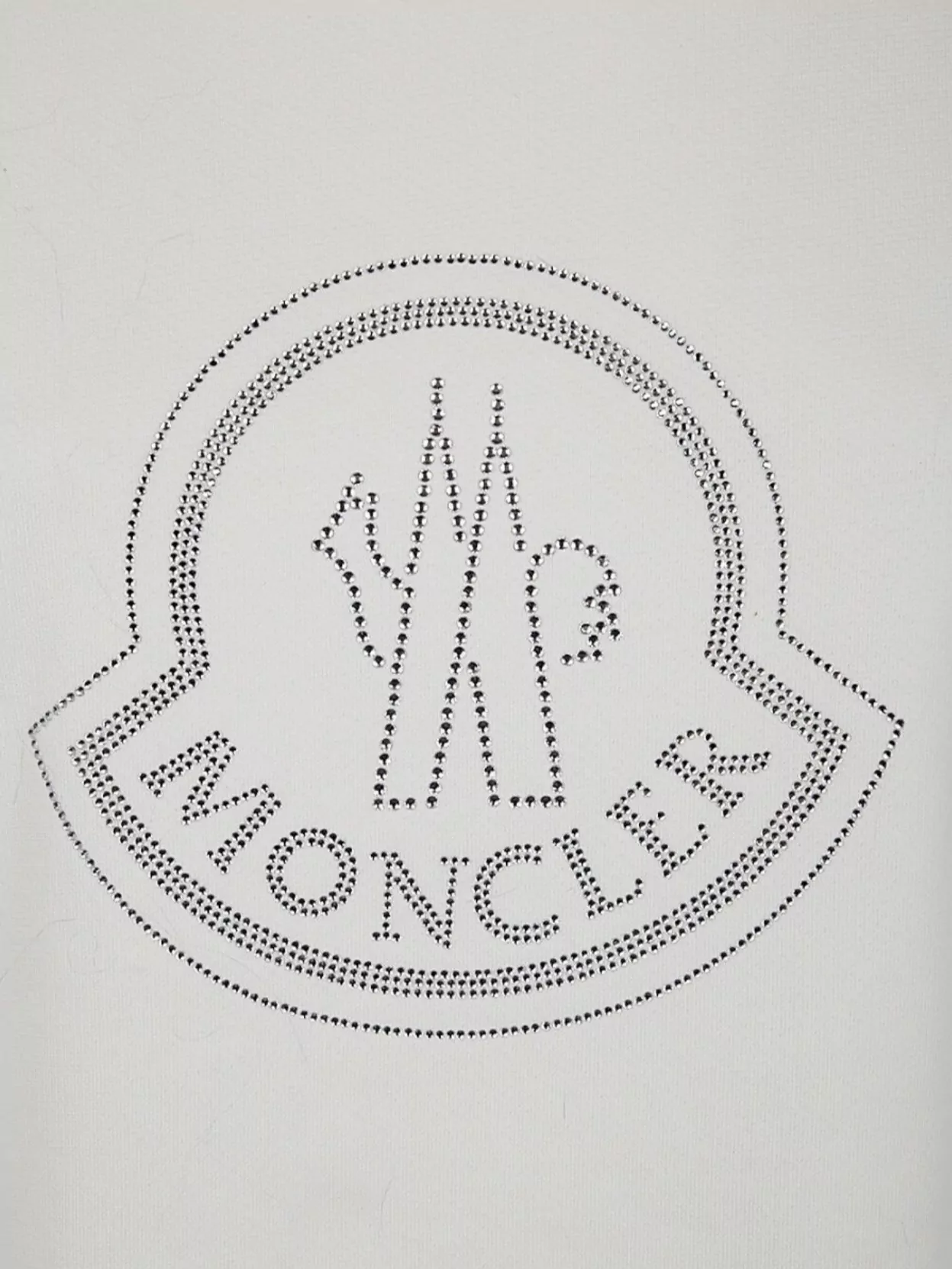 Moncler Round Neck Sweater With Ribbed Cuffs And Hem In White