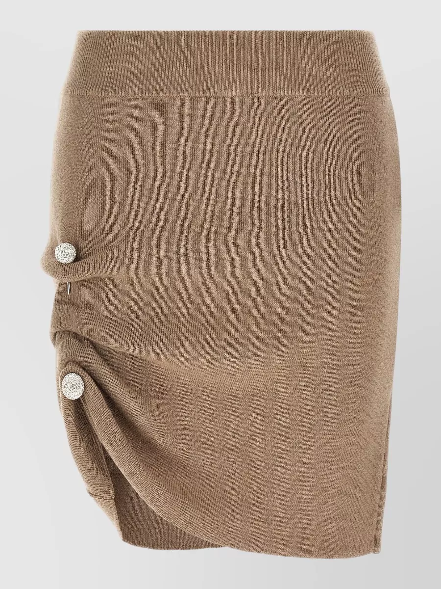 Giuseppe Di Morabito virgin wool asymmetric draped mini skirt
