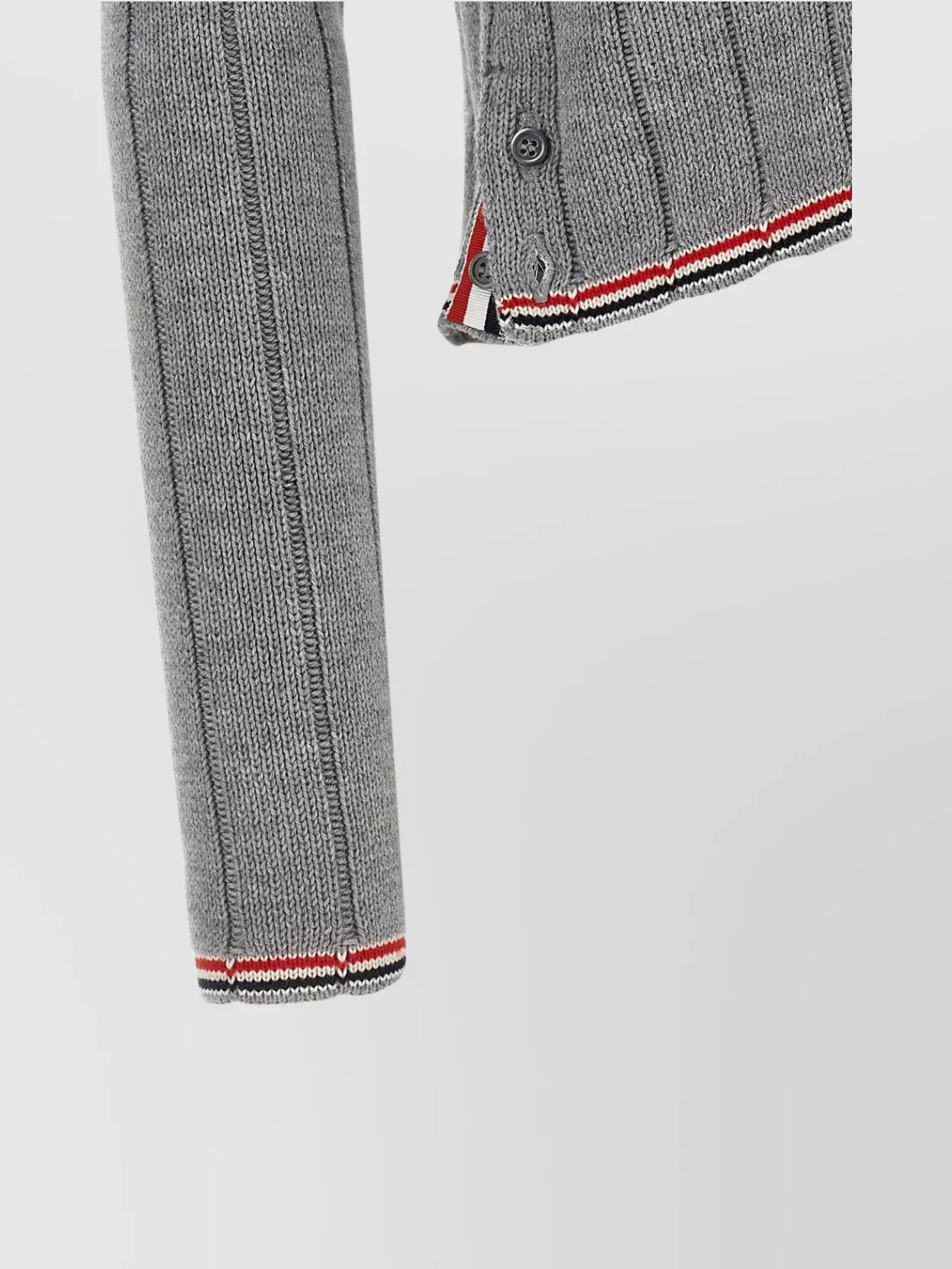 Thom Browne Jacquard Knit Cardigan With Contrast Trim