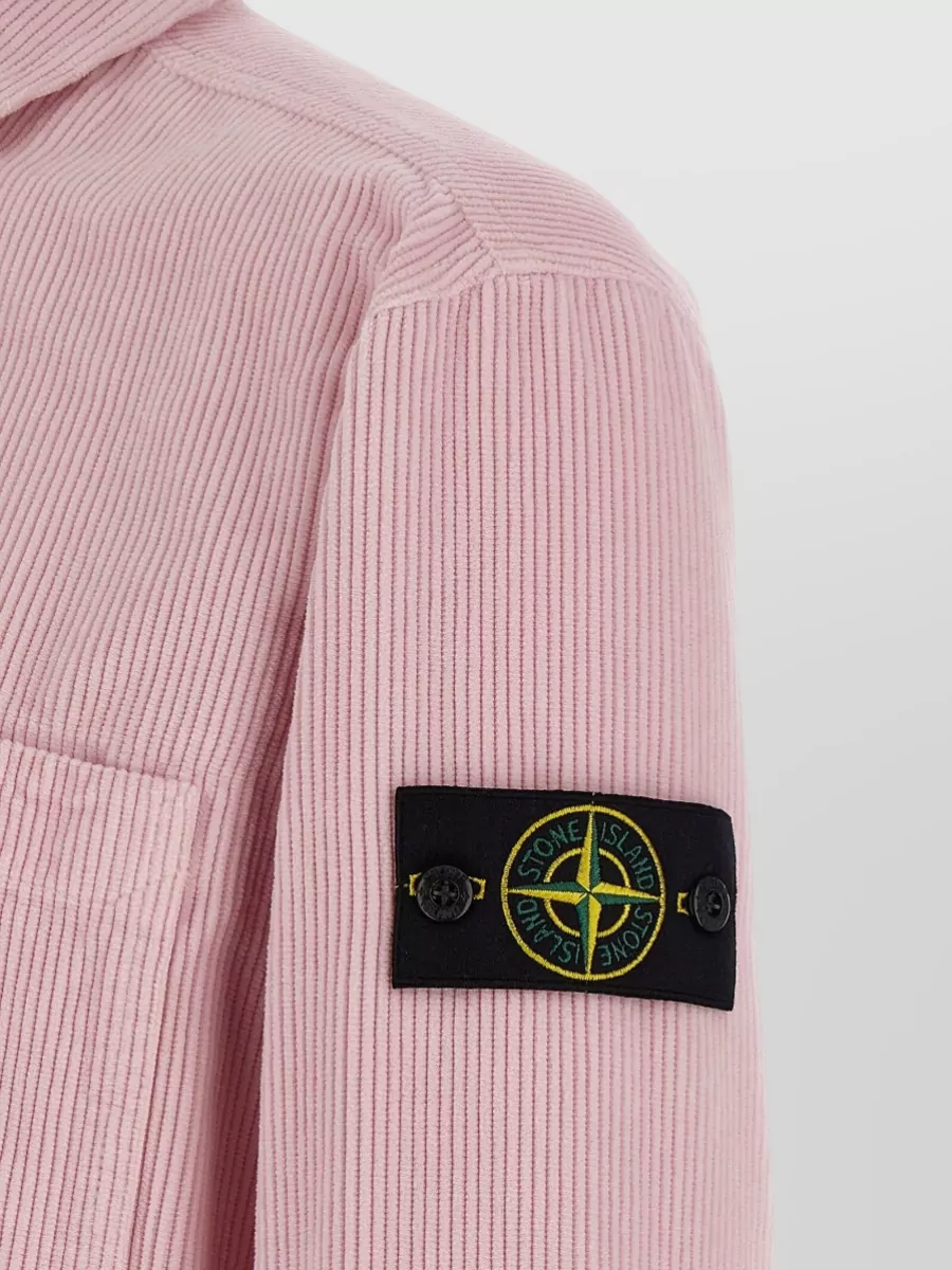 Stone Island Soft Fabric Shirt Featuring Chest Pockets