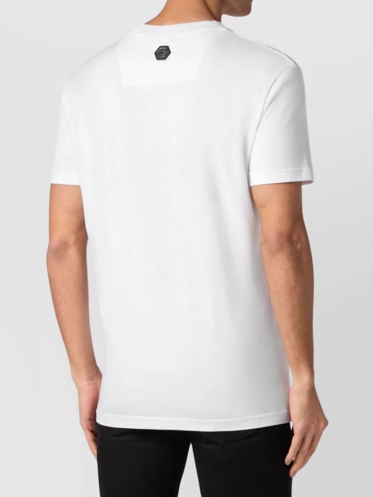 Philipp Plein Graphic Print Crew Neck Short Sleeve T-Shirt