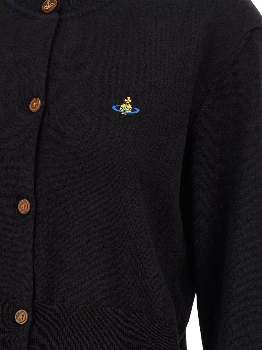 Vivienne Westwood Silk Wool Ribbed Cropped Cardigan