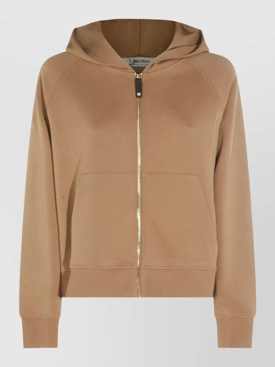 S Max Mara hooded zip-up sweatshirt