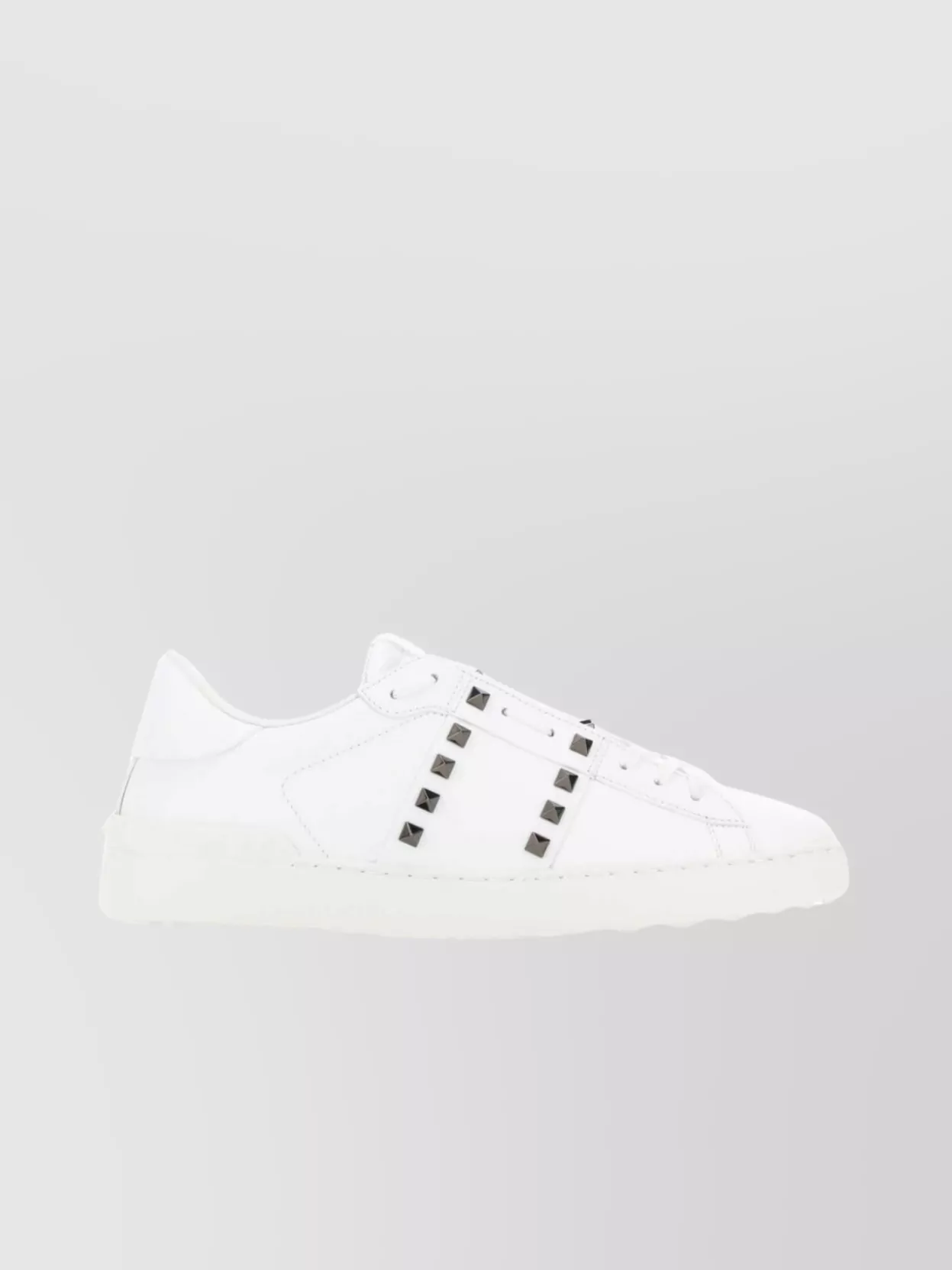 Shop Valentino Perforated Rockstud Low-top Sneakers