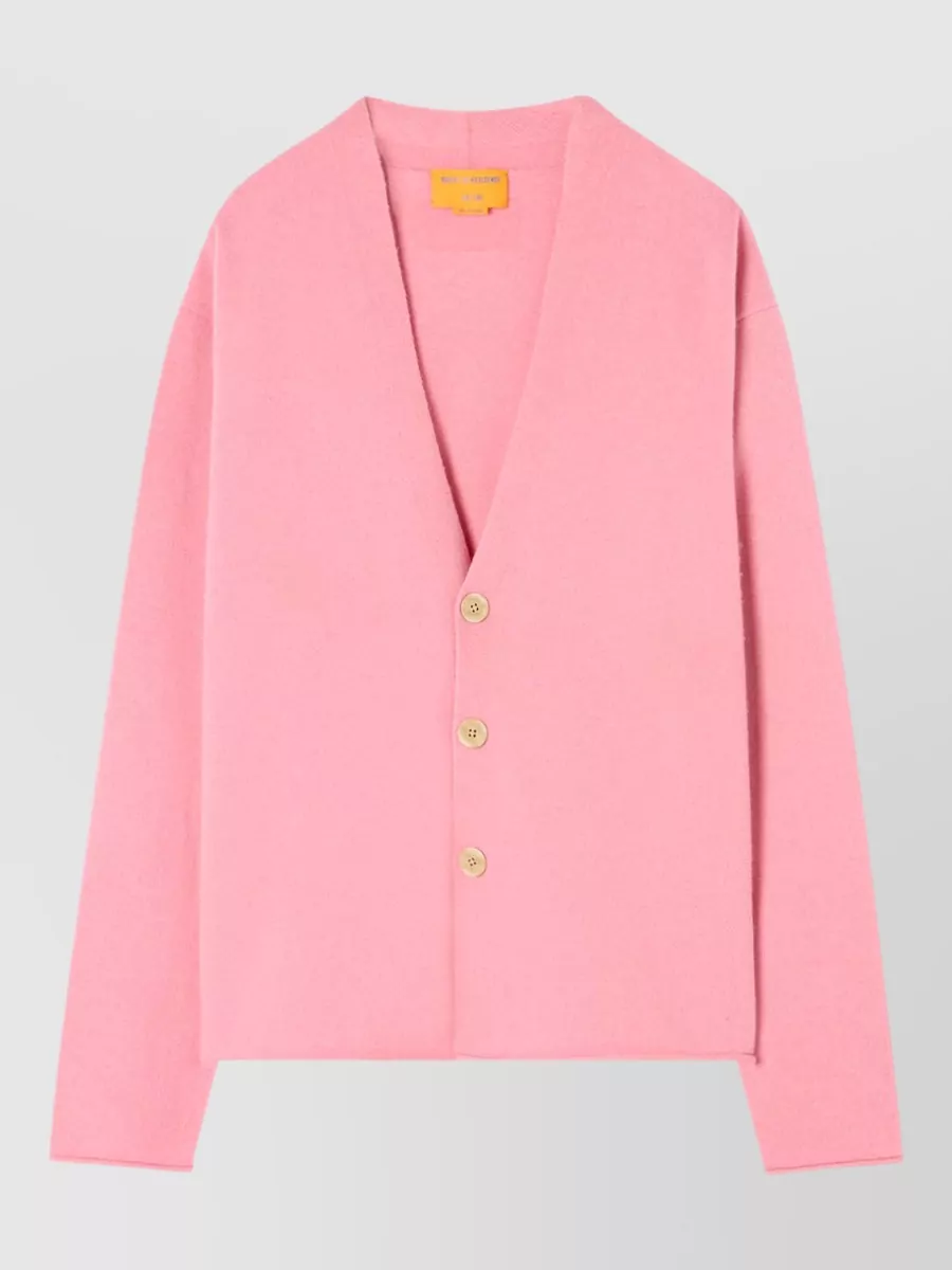 Guest In Residence Striped slim-fit cashmere long-sleeve polo cardigan