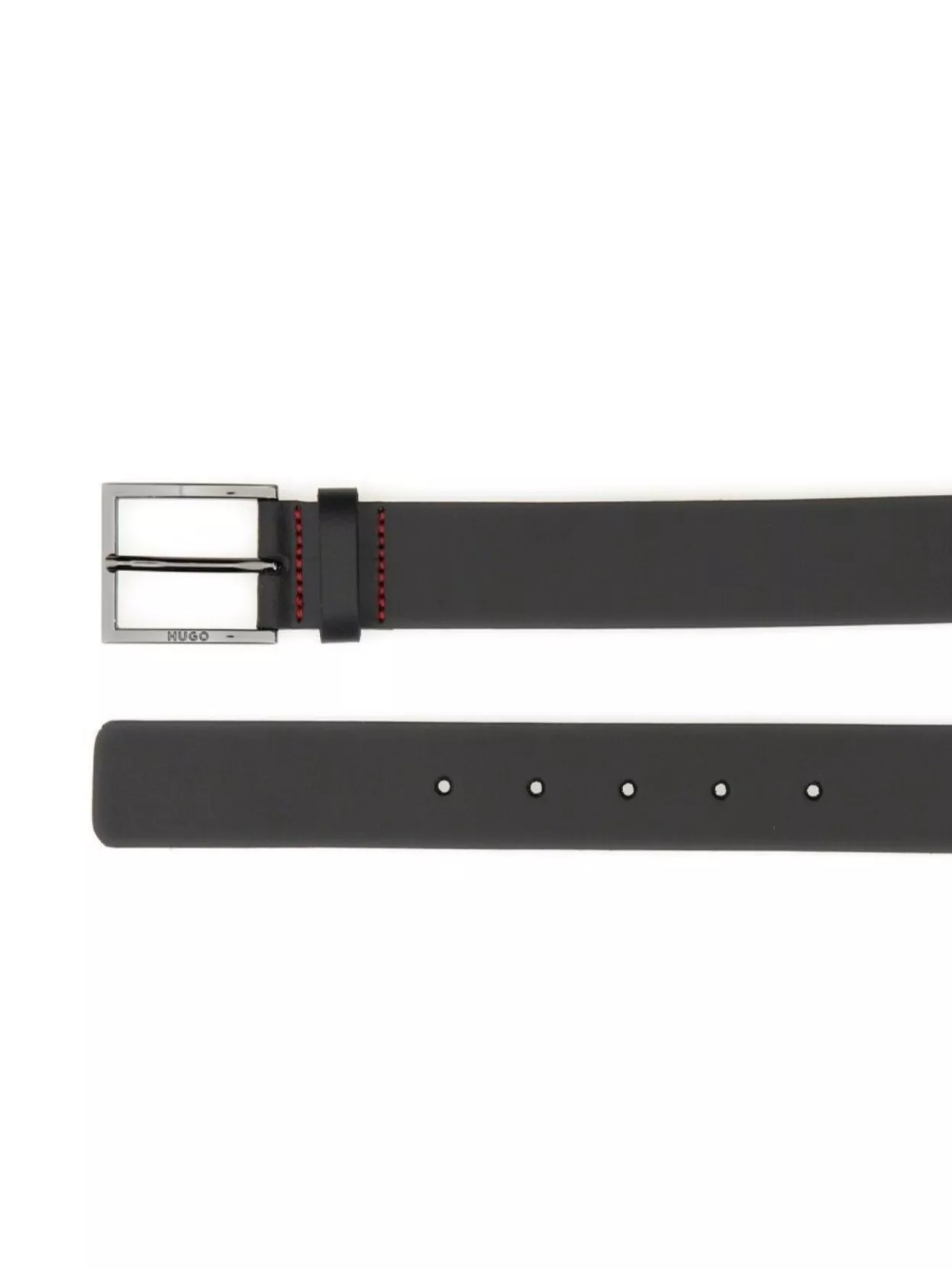Hugo Logo Buckle Smooth Finish Belt