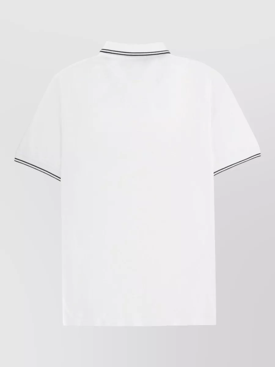 Stone Island Logo Polo Shirt Short Sleeves Collar