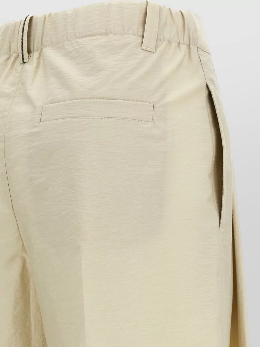 Brunello Cucinelli Cotton Trousers Pleated Front Belt Loops