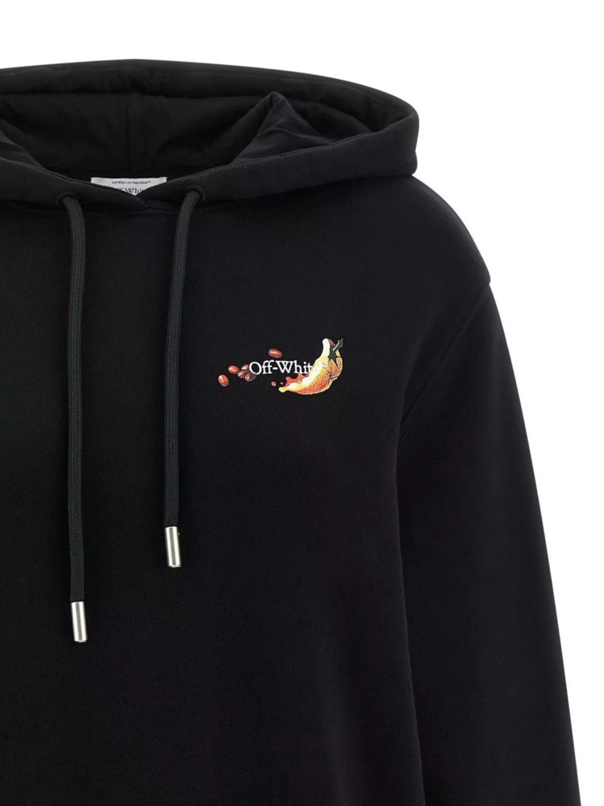 Off-White Arrow Graphic Hoodie Featuring Drawstring
