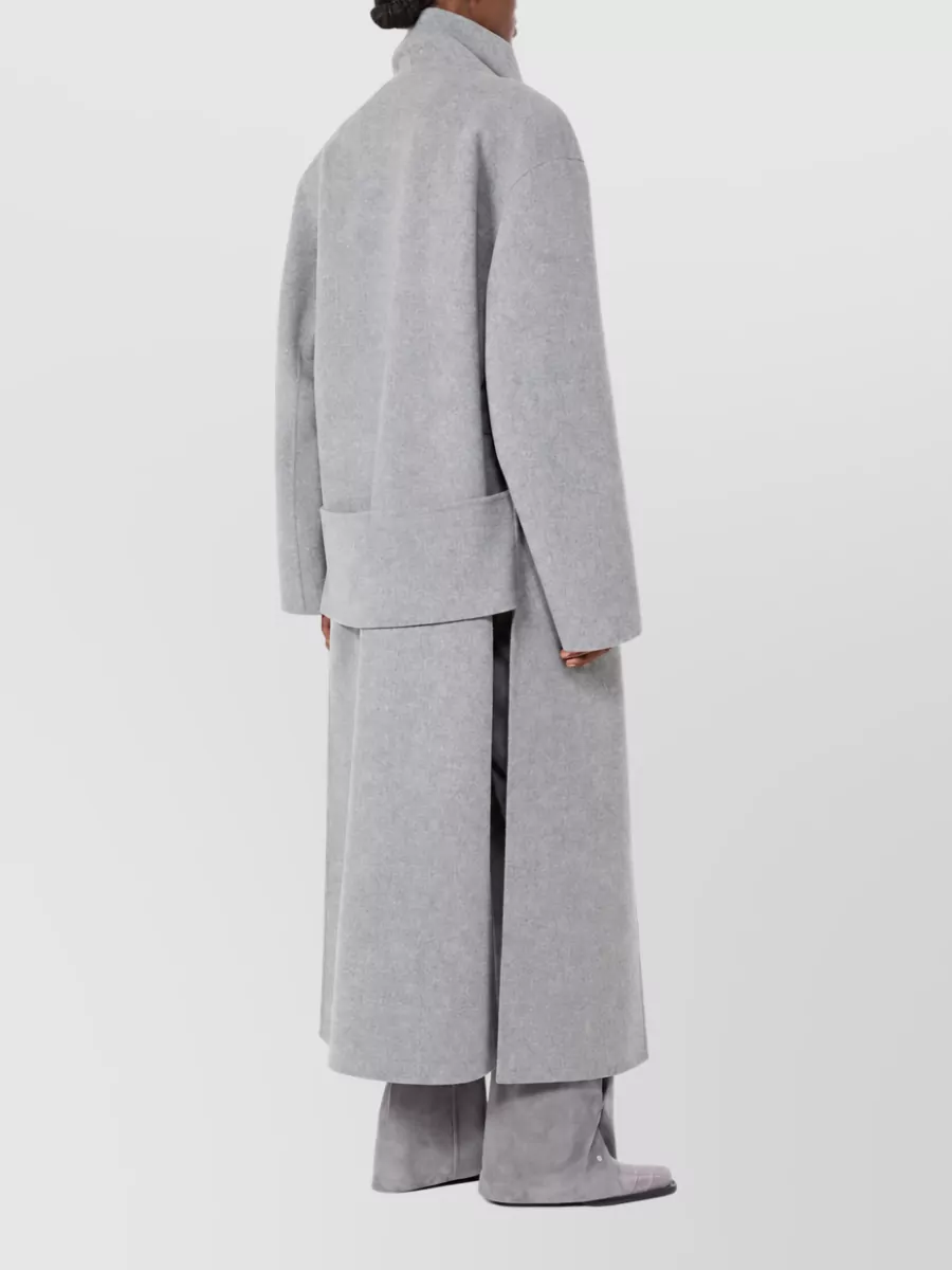 Sportmax Virgin Wool Double-Breasted Long Coat