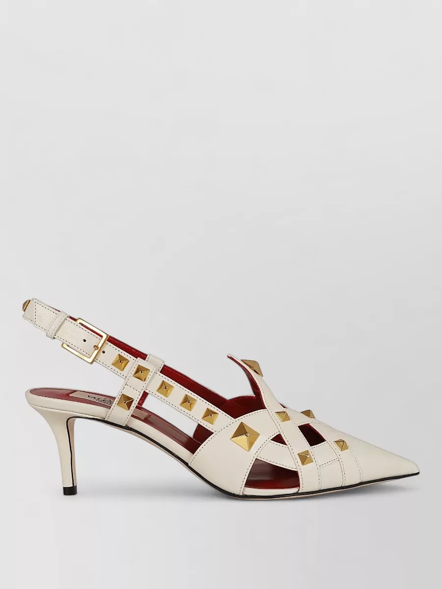 Valentino Garavani Leather studded slingback sandals