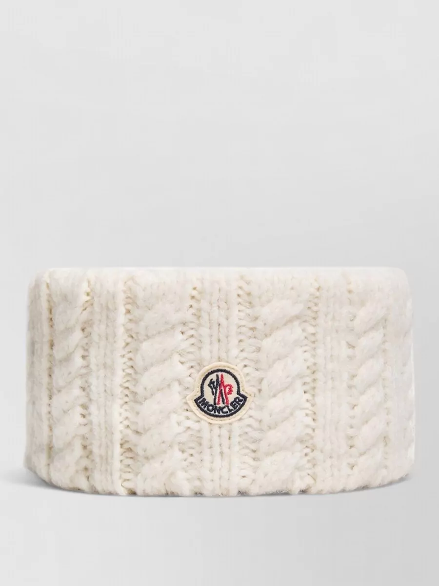 Moncler alpaca-blend cable-knit ribbed headband