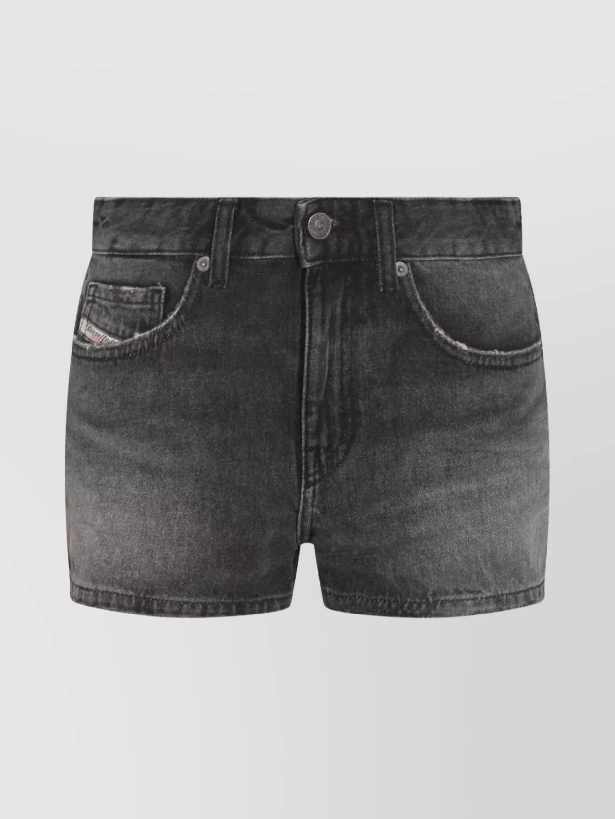 DIESEL DENIM SHORTS WITH FADED WASH AND POCKETS