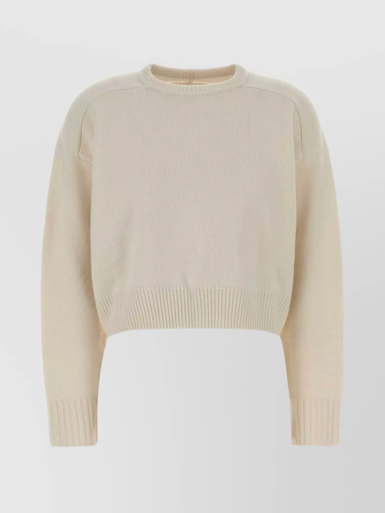 Loulou Studio Loulou Ivory Wool Blend Bruzzi Sweater In White