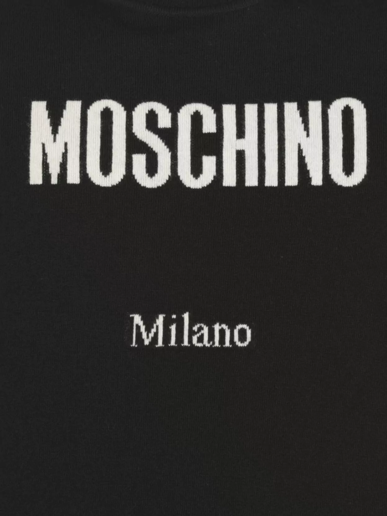 Moschino Crewneck Sweater With Logo In Wool Blend