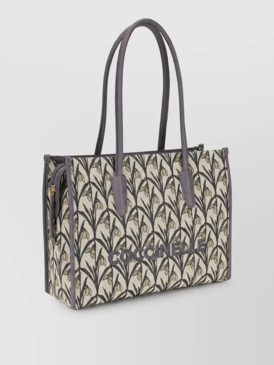 Coccinelle Fabric Floral-Jacquard Tote Bag
