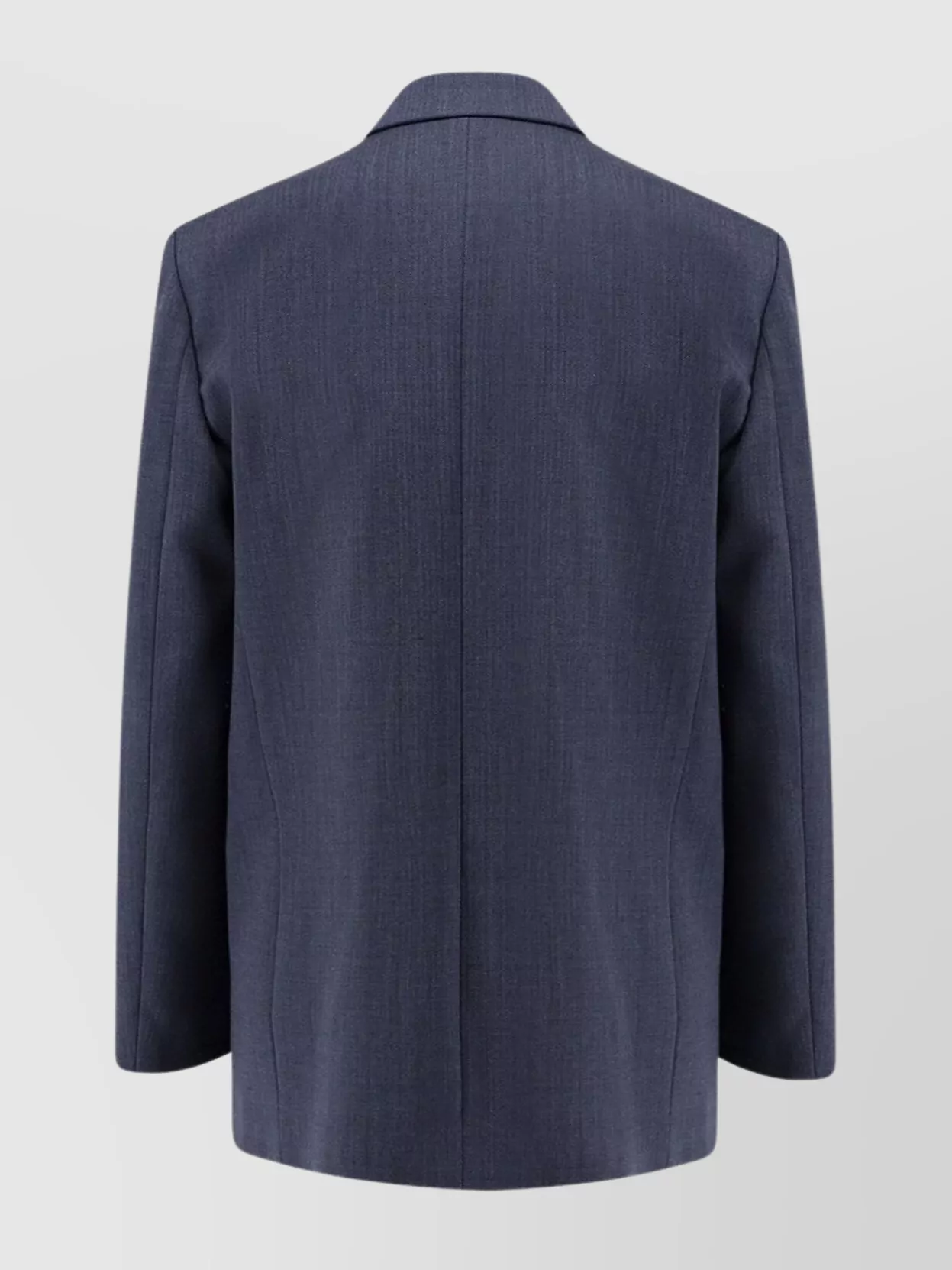 Pinko Woven Wool Double-breasted Blazer In Blue