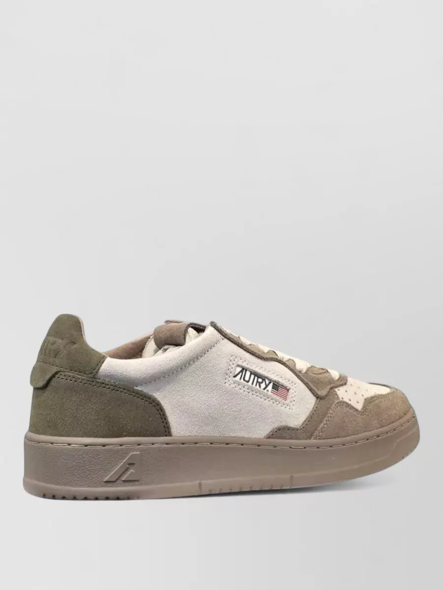 Autry Suede Leather Low-Top Lace-Up Sneakers
