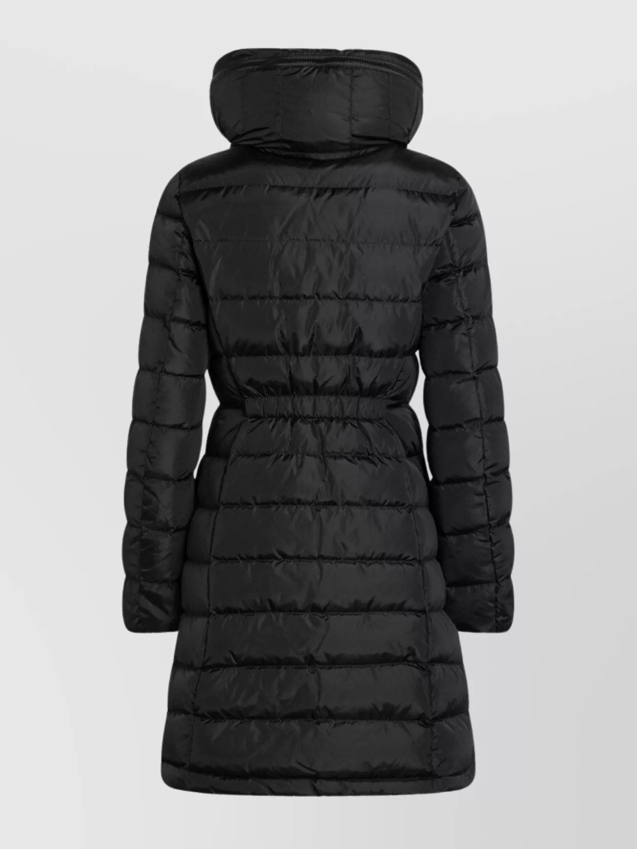 Moncler Nylon Technique Down Jacket Hooded In Black