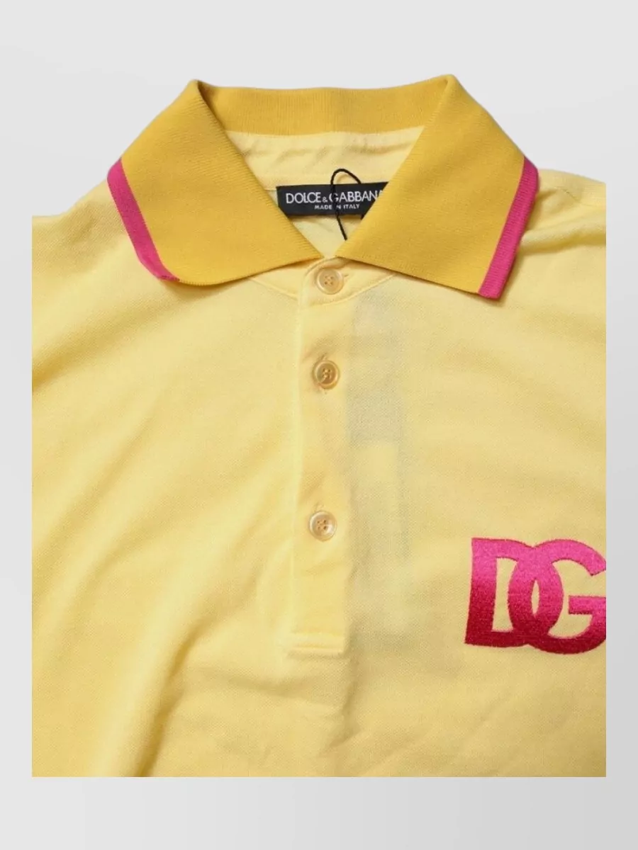 Dolce&Gabbana cotton logo polo shirt