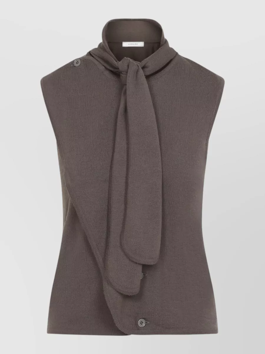Lemaire Asymmetric sleeveless fine-knit vest