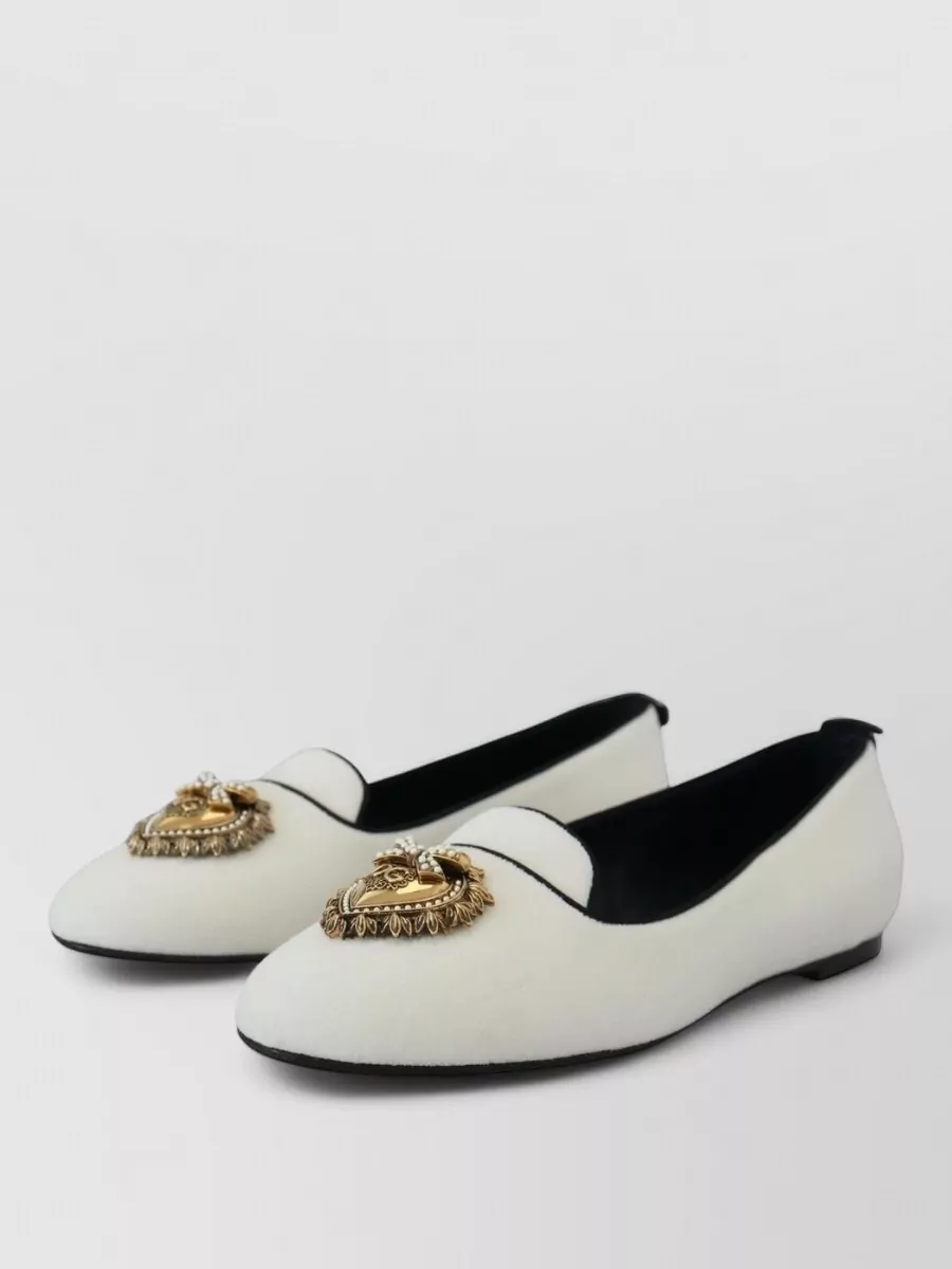 Dolce&Gabbana embellished velvet ballerina flats