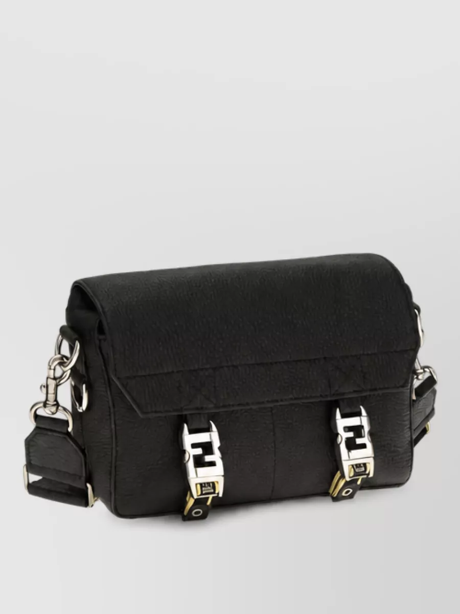 Fendi calf leather crossbody clutch bag