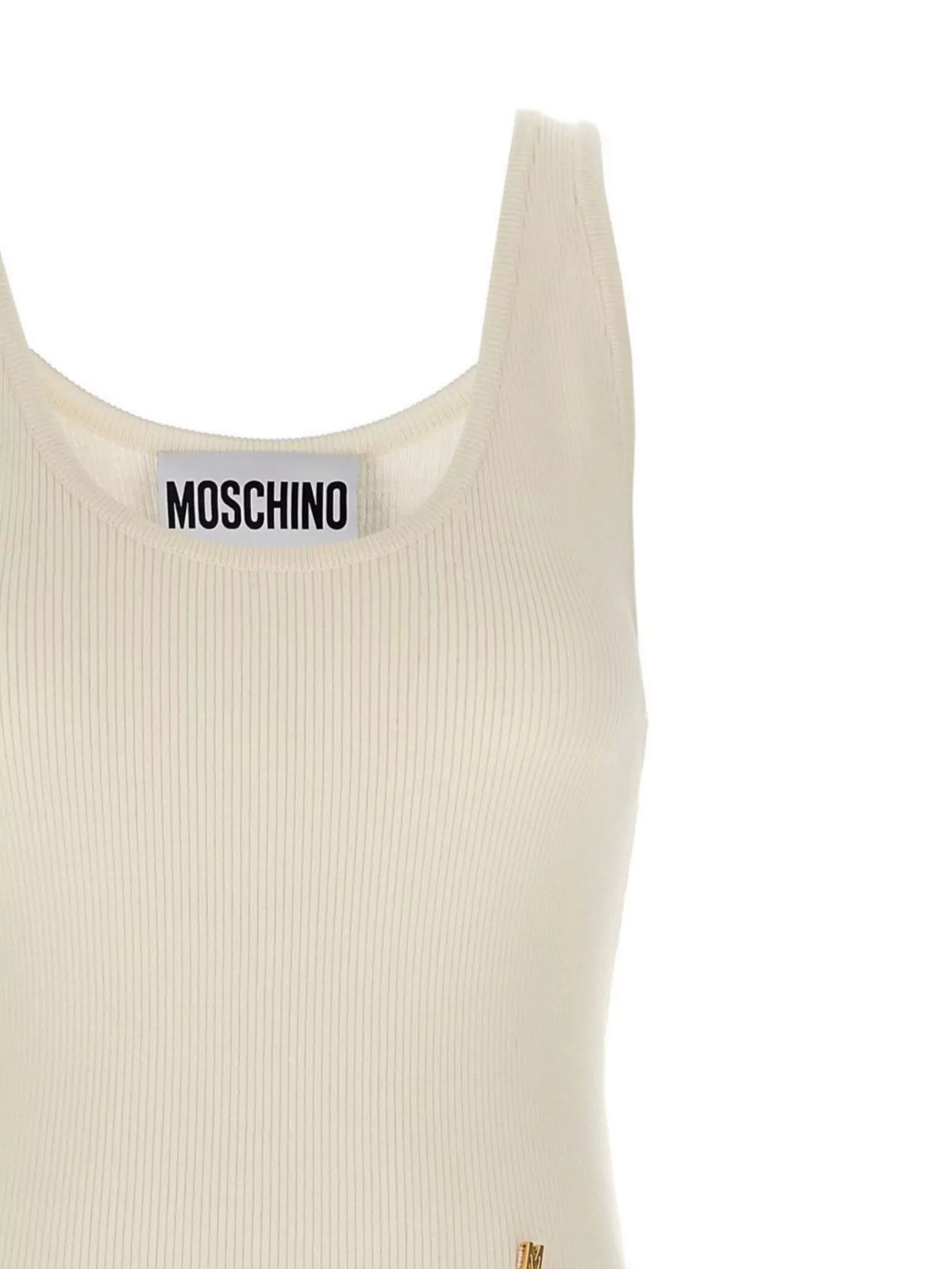 Moschino Ribbed Sleeveless Knit Top