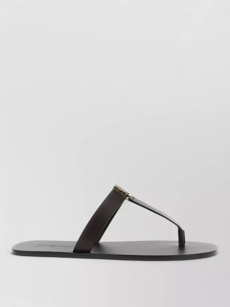 Saint Laurent leather babylone thong sandals