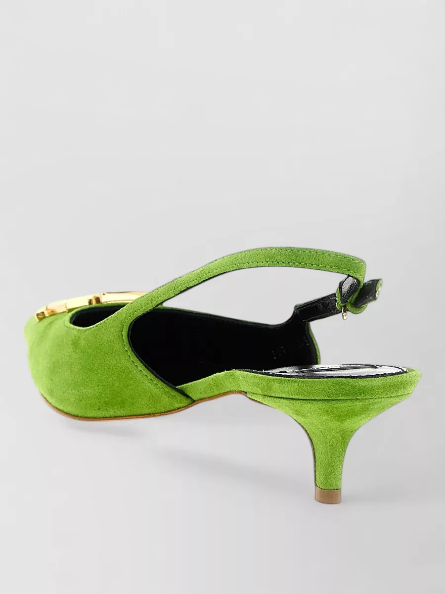 Elisabetta Franchi Suede Slingback Pumps