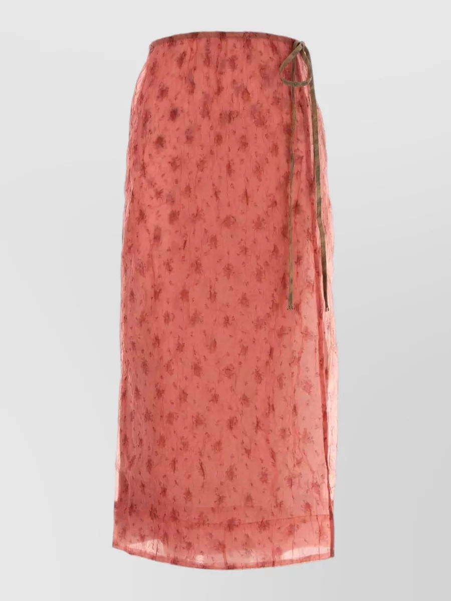 Ganni Printed Wrap Skirt
