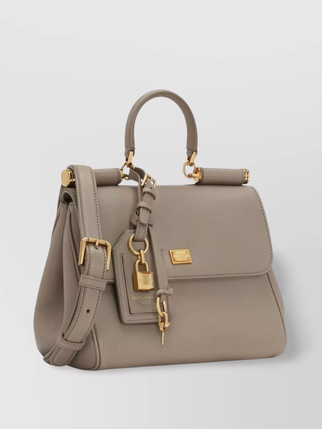Dolce&Gabbana Soft Leather Handbag Gold-Tone Hardware