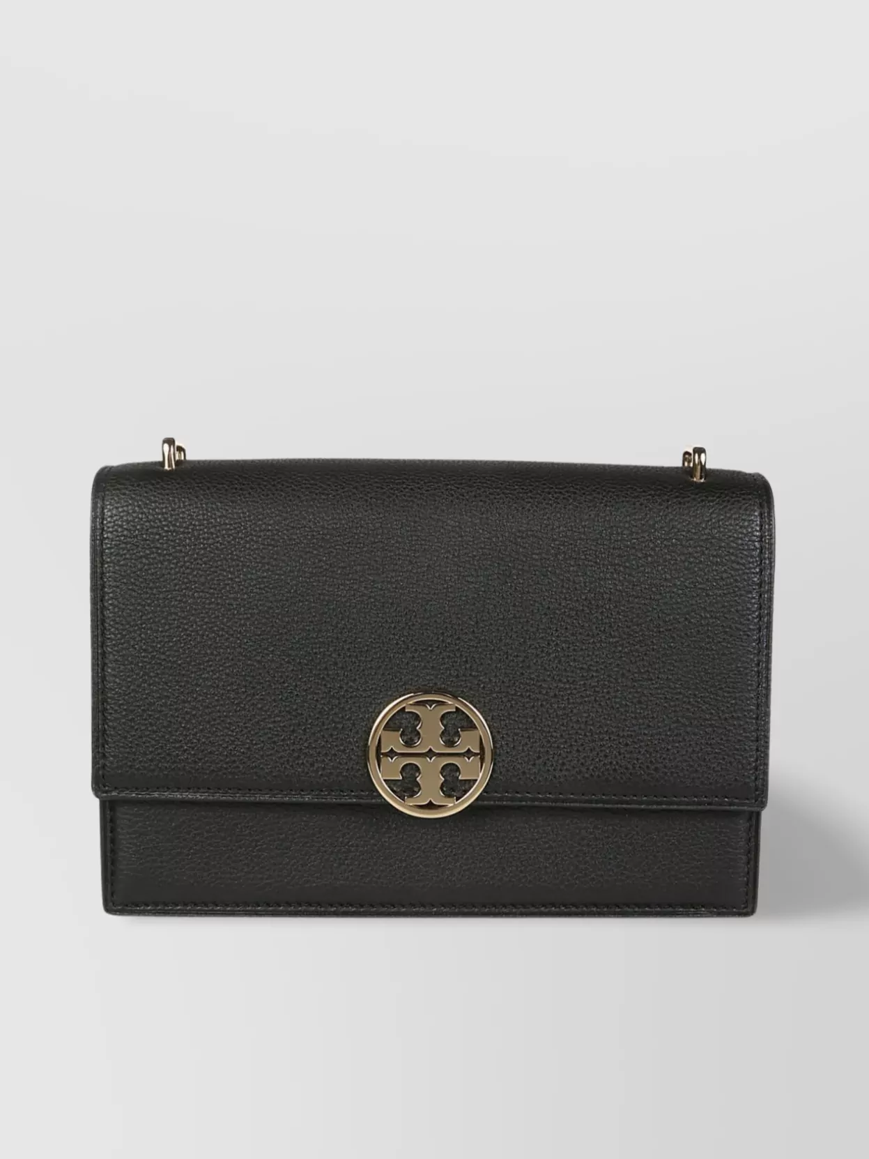 Tory Burch Leather Structured Cross-body Bag With Adjustable Strap In Black
