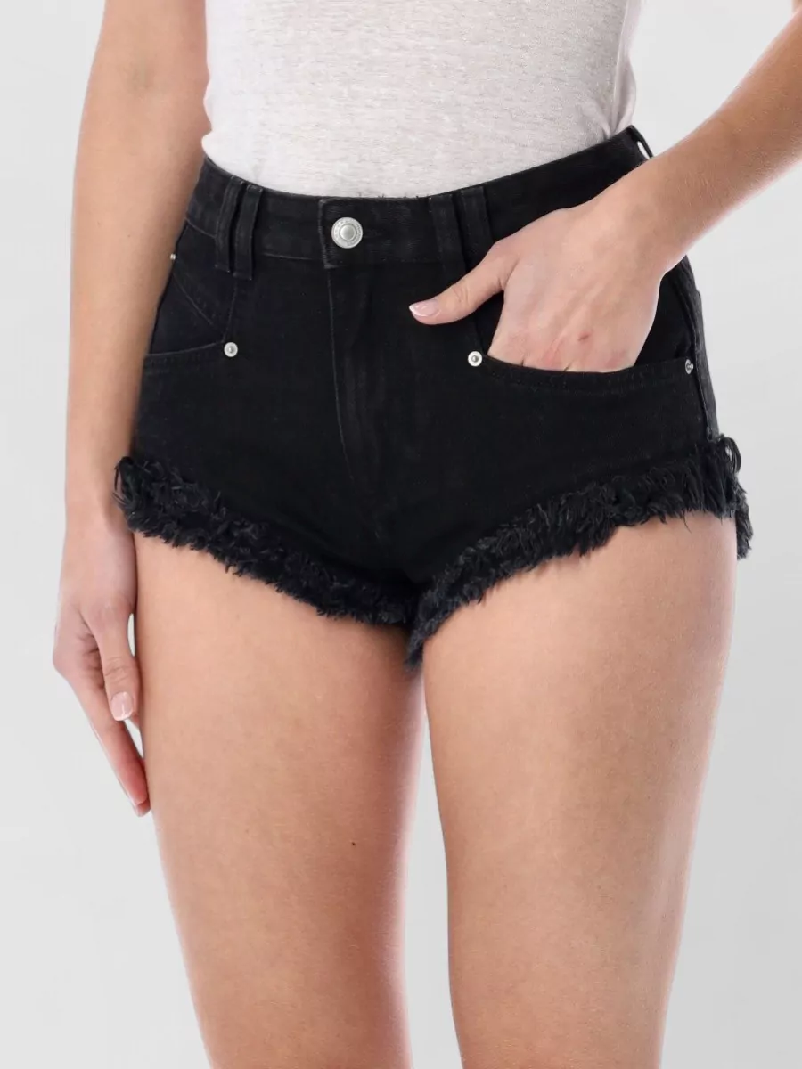 Isabel Marant Etoile Denim Mini Shorts Double Belt Loops