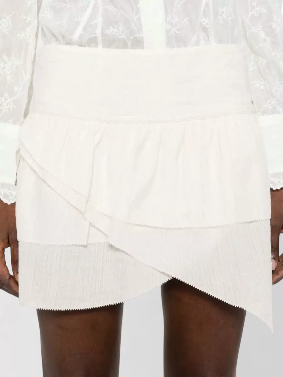 Isabel Marant Etoile Asymmetric Ruffled Midi Skirt