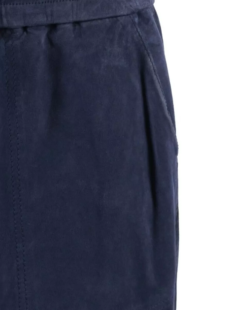 Parosh Suede Wide-Leg Trousers